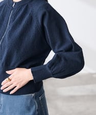 K3CED03059 a.v.v Elmi(アー・ヴェ・ヴェ) 【低身長サイズ】バックギャザーニットブルゾン ネイビー