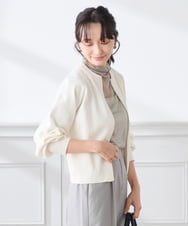 K3CED03059 a.v.v Elmi(アー・ヴェ・ヴェ) 【低身長サイズ】バックギャザーニットブルゾン ネイビー