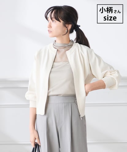 K3CED03059 a.v.v Elmi 【低身長サイズ】バックギャザーニットブルゾン