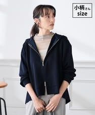 K3CED04054 a.v.v Elmi(アー・ヴェ・ヴェ) 【低身長サイズ】バックフレアダンボールパーカー ネイビー