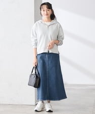 K3CED04054 a.v.v Elmi(アー・ヴェ・ヴェ) 【低身長サイズ】バックフレアダンボールパーカー ネイビー