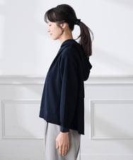 K3CED04054 a.v.v Elmi(アー・ヴェ・ヴェ) 【低身長サイズ】バックフレアダンボールパーカー ネイビー