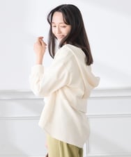 K3CED04054 a.v.v Elmi(アー・ヴェ・ヴェ) 【低身長サイズ】バックフレアダンボールパーカー ネイビー