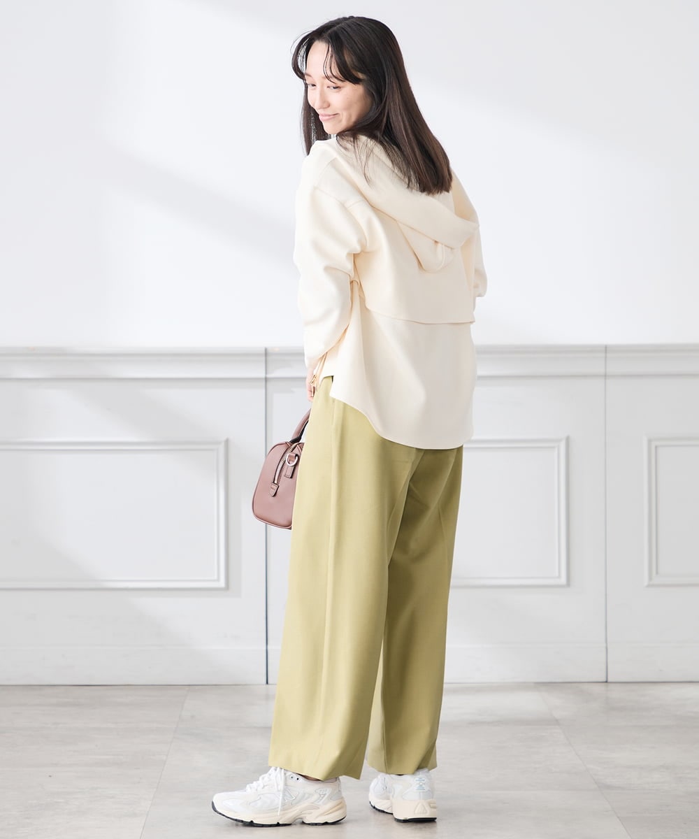 K3CED04054 a.v.v Elmi(アー・ヴェ・ヴェ) 【低身長サイズ】バックフレアダンボールパーカー ネイビー