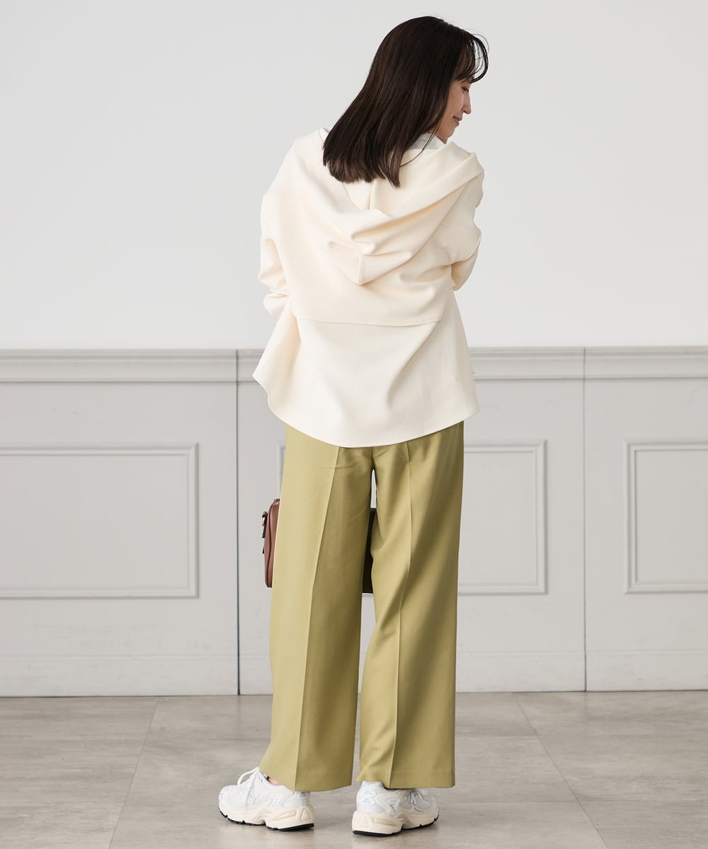 K3CED04054 a.v.v Elmi(アー・ヴェ・ヴェ) 【低身長サイズ】バックフレアダンボールパーカー ネイビー