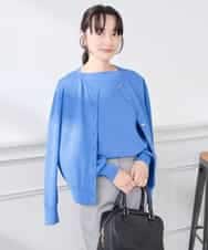 K3CED10049 a.v.v(アー・ヴェ・ヴェ) 【低身長サイズ】【洗える/UVカット】クルーネックカーディガン ライトイエロー