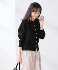 K3CED10049 a.v.v(アー・ヴェ・ヴェ) 【低身長サイズ】【洗える/UVカット】クルーネックカーディガン ライトイエロー