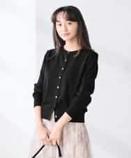 K3CED10049 a.v.v(アー・ヴェ・ヴェ) 【低身長サイズ】【洗える/UVカット】クルーネックカーディガン ライトイエロー