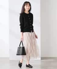 K3CED10049 a.v.v(アー・ヴェ・ヴェ) 【低身長サイズ】【洗える/UVカット】クルーネックカーディガン ライトイエロー