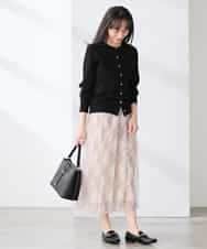 K3CED10049 a.v.v(アー・ヴェ・ヴェ) 【低身長サイズ】【洗える/UVカット】クルーネックカーディガン ライトイエロー