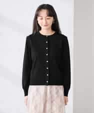 K3CED10049 a.v.v(アー・ヴェ・ヴェ) 【低身長サイズ】【洗える/UVカット】クルーネックカーディガン ライトイエロー