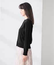 K3CED10049 a.v.v(アー・ヴェ・ヴェ) 【低身長サイズ】【洗える/UVカット】クルーネックカーディガン ライトイエロー