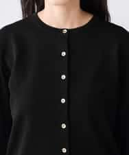 K3CED10049 a.v.v(アー・ヴェ・ヴェ) 【低身長サイズ】【洗える/UVカット】クルーネックカーディガン ライトイエロー