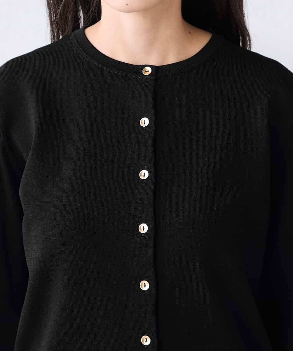 K3CED10049 a.v.v(アー・ヴェ・ヴェ) 【低身長サイズ】【洗える/UVカット】クルーネックカーディガン ライトイエロー