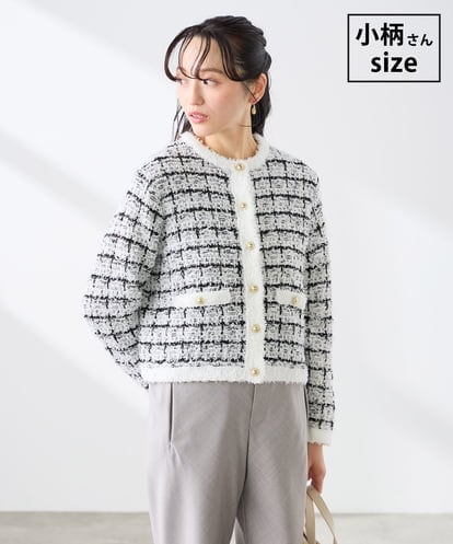 K3CED17079 a.v.v Elmi 【低身長サイズ】ファンシーツイードカーディガン