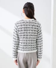 K3CED17079 a.v.v Elmi(アー・ヴェ・ヴェ) 【低身長サイズ】ファンシーツイードカーディガン ツィードチェック