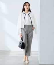 K3CFD02059 a.v.v Elmi(アー・ヴェ・ヴェ) 【低身長サイズ】メタルボタンポケットニットジャケット ネイビー