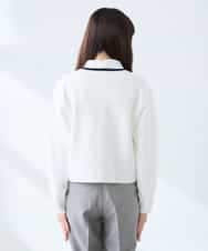 K3CFD02059 a.v.v Elmi(アー・ヴェ・ヴェ) 【低身長サイズ】メタルボタンポケットニットジャケット ネイビー