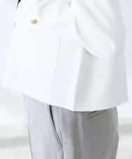 K3CFD02059 a.v.v Elmi(アー・ヴェ・ヴェ) 【低身長サイズ】メタルボタンポケットニットジャケット ネイビー