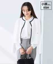 K3CFD02059 a.v.v Elmi(アー・ヴェ・ヴェ) 【低身長サイズ】メタルボタンポケットニットジャケット アイボリー