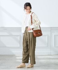 K3CFD07059 a.v.v Elmi(アー・ヴェ・ヴェ) 【低身長サイズ】チュールシシュウレースカーデ アイボリー