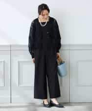 K3CFD07059 a.v.v Elmi(アー・ヴェ・ヴェ) 【低身長サイズ】チュールシシュウレースカーデ アイボリー