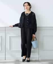 K3CFD07059 a.v.v Elmi(アー・ヴェ・ヴェ) 【低身長サイズ】チュールシシュウレースカーデ アイボリー