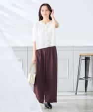 K3CGD12059 a.v.v Elmi(アー・ヴェ・ヴェ) 【低身長サイズ】6分袖ジャケットライクカーディガン ネイビー