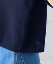 K3CGD12059 a.v.v Elmi(アー・ヴェ・ヴェ) 【低身長サイズ】6分袖ジャケットライクカーディガン ネイビー