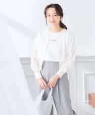 K3CGD13059 a.v.v Elmi(アー・ヴェ・ヴェ) 【低身長サイズ】シアージップカーディガン ホワイト