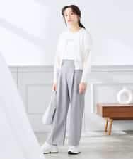 K3CGD13059 a.v.v Elmi(アー・ヴェ・ヴェ) 【低身長サイズ】シアージップカーディガン ホワイト