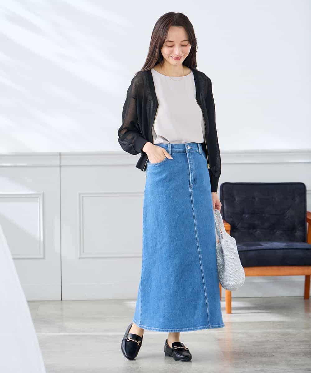 K3CGD13059 a.v.v Elmi(アー・ヴェ・ヴェ) 【低身長サイズ】シアージップカーディガン ホワイト