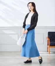 K3CGD13059 a.v.v Elmi(アー・ヴェ・ヴェ) 【低身長サイズ】シアージップカーディガン ホワイト