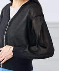 K3CGD13059 a.v.v Elmi(アー・ヴェ・ヴェ) 【低身長サイズ】シアージップカーディガン ホワイト