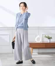 K3CGD20049 a.v.v Elmi(アー・ヴェ・ヴェ) 【低身長サイズ】クルーネックサマーカーディガン【洗える/接触冷感/UVカット】 レッド