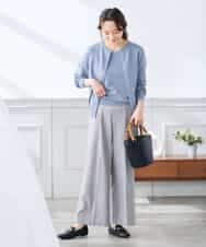 K3CGD20049 a.v.v Elmi(アー・ヴェ・ヴェ) 【低身長サイズ】クルーネックサマーカーディガン【洗える/接触冷感/UVカット】 レッド