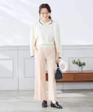 K3CGD20049 a.v.v Elmi(アー・ヴェ・ヴェ) 【低身長サイズ】クルーネックサマーカーディガン【洗える/接触冷感/UVカット】 レッド