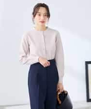 K3CGD20049 a.v.v Elmi(アー・ヴェ・ヴェ) 【低身長サイズ】クルーネックサマーカーディガン【洗える/接触冷感/UVカット】 レッド