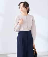 K3CGD20049 a.v.v Elmi(アー・ヴェ・ヴェ) 【低身長サイズ】クルーネックサマーカーディガン【洗える/接触冷感/UVカット】 レッド