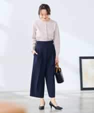 K3CGD20049 a.v.v Elmi(アー・ヴェ・ヴェ) 【低身長サイズ】クルーネックサマーカーディガン【洗える/接触冷感/UVカット】 レッド