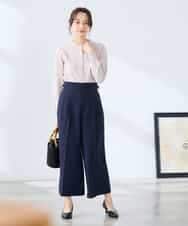 K3CGD20049 a.v.v Elmi(アー・ヴェ・ヴェ) 【低身長サイズ】クルーネックサマーカーディガン【洗える/接触冷感/UVカット】 レッド