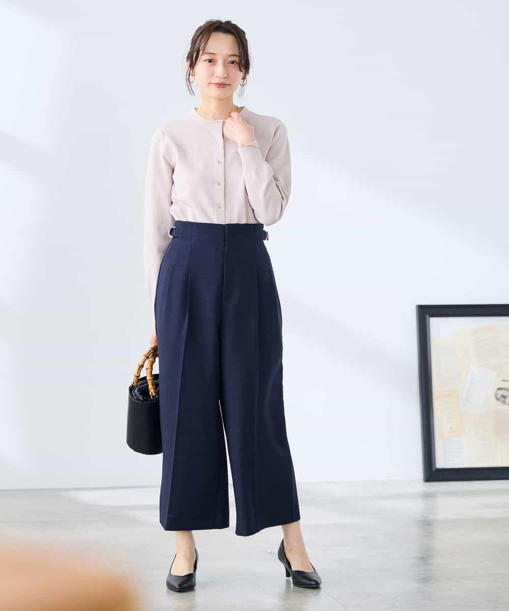 K3CGD20049 a.v.v Elmi(アー・ヴェ・ヴェ) 【低身長サイズ】クルーネックサマーカーディガン【洗える/接触冷感/UVカット】 レッド