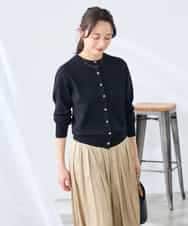 K3CGD20049 a.v.v Elmi(アー・ヴェ・ヴェ) 【低身長サイズ】クルーネックサマーカーディガン【洗える/接触冷感/UVカット】 レッド