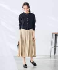 K3CGD20049 a.v.v Elmi(アー・ヴェ・ヴェ) 【低身長サイズ】クルーネックサマーカーディガン【洗える/接触冷感/UVカット】 レッド