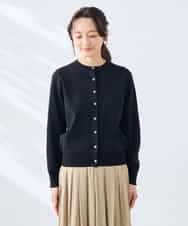 K3CGD20049 a.v.v Elmi(アー・ヴェ・ヴェ) 【低身長サイズ】クルーネックサマーカーディガン【洗える/接触冷感/UVカット】 レッド