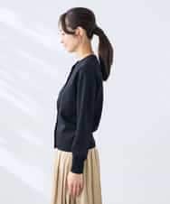 K3CGD20049 a.v.v Elmi(アー・ヴェ・ヴェ) 【低身長サイズ】クルーネックサマーカーディガン【洗える/接触冷感/UVカット】 レッド