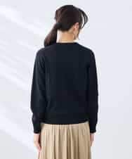 K3CGD20049 a.v.v Elmi(アー・ヴェ・ヴェ) 【低身長サイズ】クルーネックサマーカーディガン【洗える/接触冷感/UVカット】 レッド