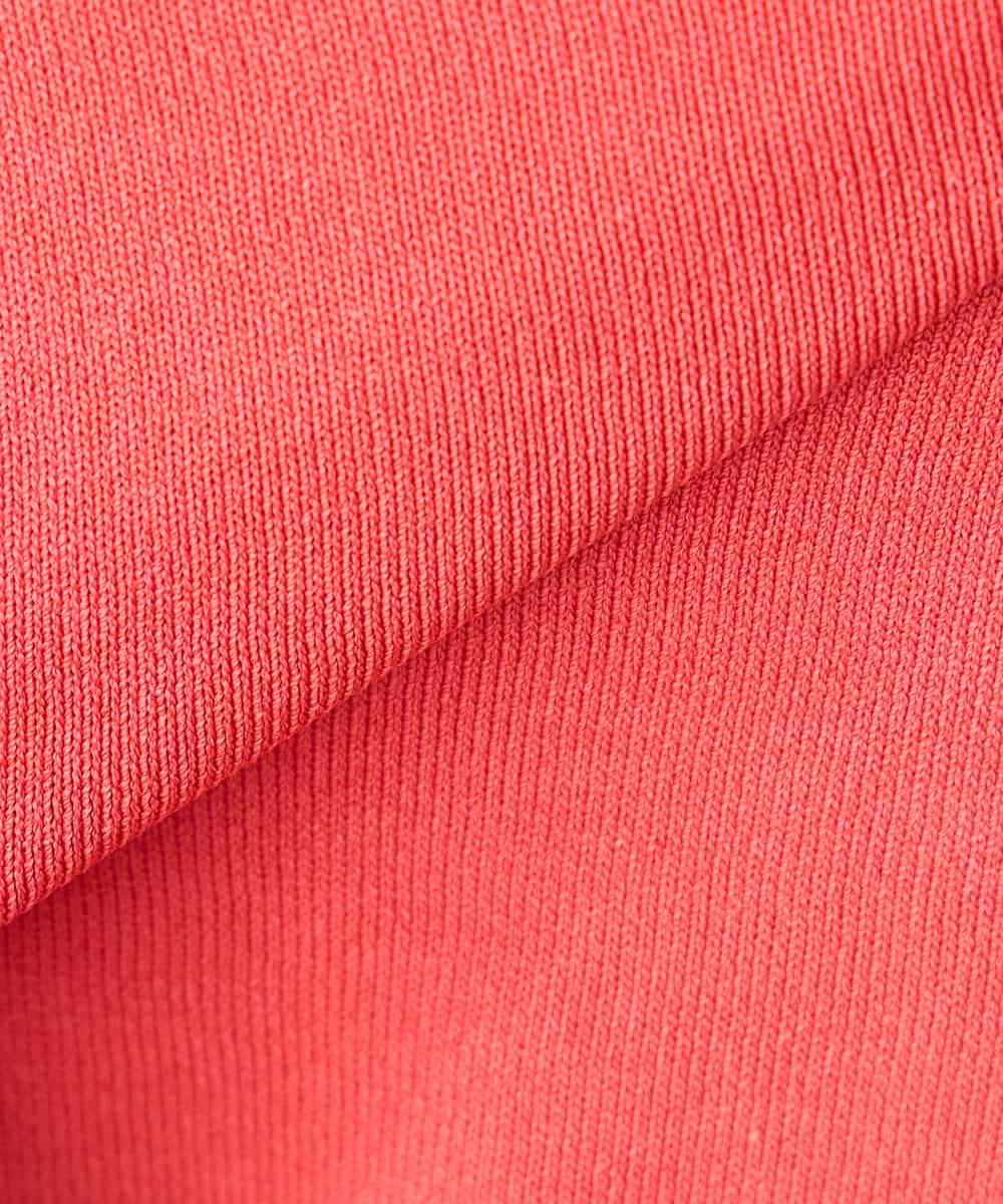 K3CGD20049 a.v.v Elmi(アー・ヴェ・ヴェ) 【低身長サイズ】クルーネックサマーカーディガン【洗える/接触冷感/UVカット】 レッド