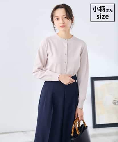 K3CGD20049 a.v.v Elmi 【低身長サイズ】クルーネックサマーカーディガン【洗える/接触冷感/UVカット】