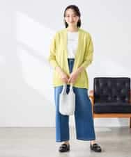 K3CGD22049 a.v.v Elmi(アー・ヴェ・ヴェ) 【低身長サイズ】さらさらタッチトッパーカーディガン【UVカット/接触冷感】 ライトイエロー
